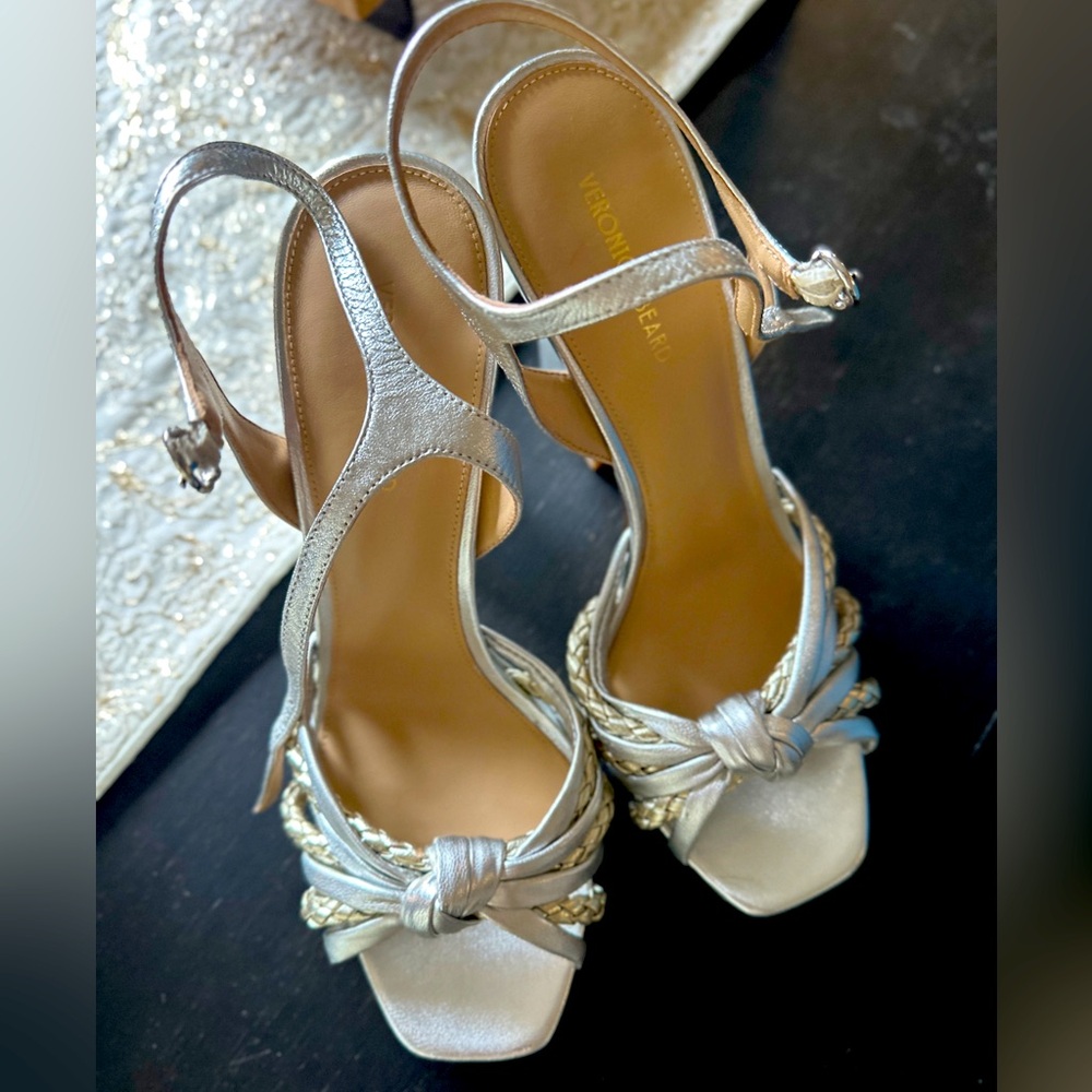 🌹VERONICA BEARD 🌺 Flavia Platform Sandal Silver Size: 8.5 NEW